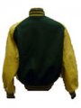 Jacket - Green w/Gold Sleeves - Back View