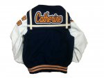 Letter Jacket - High Royal w/ White Sleeves - Flap - Back View