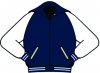 Jacket - Blue with White Sleeves Flap - Front View